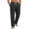 thumbnail image 5 of Akiihool Chino Mens Pants Men's Pants Casual Elastic Waist Drawstring Yoga Trousers Black,L, 5 of 9