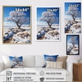 thumbnail image 4 of Designart "Winter Solitude Snowy Tree" Floral Floater Framed Canvas Print, 4 of 7