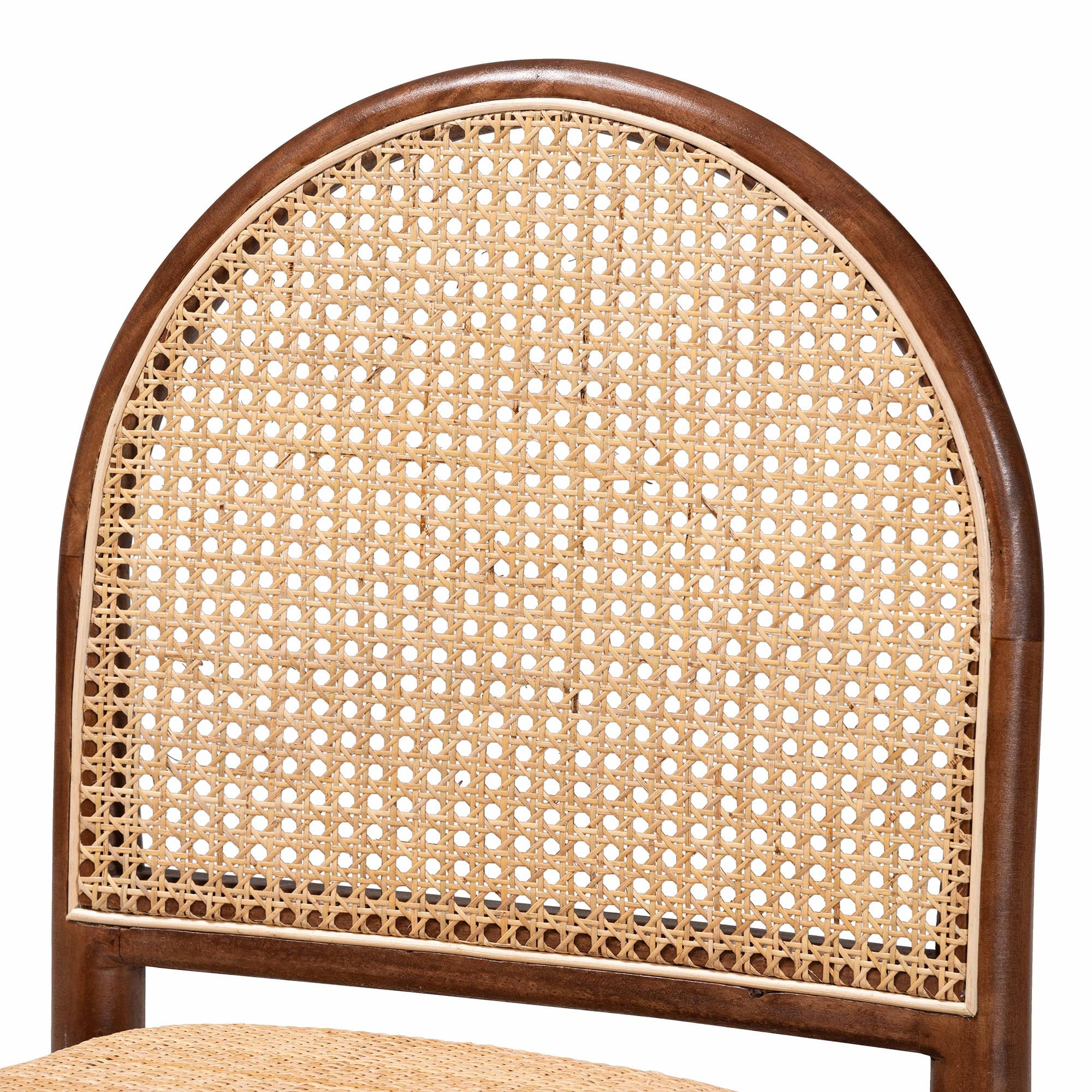 bali & pari Maryland Boho Dining Chair, 2-Piece, Walnut Brown