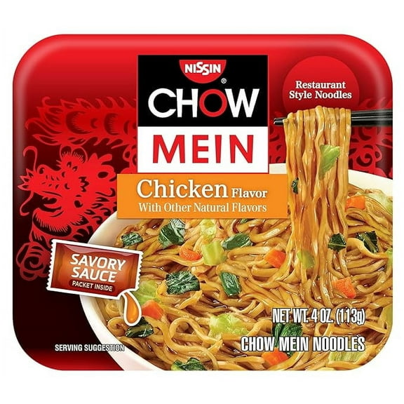 (Pack of 2) Nissin Chow Mein Chicken Flavor oz, 4 Ounce