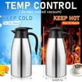 thumbnail image 5 of 68oz Thermal Coffee Carafe Airpot Insulated Coffee Urn,2 Pcs Stainless Steel Vacuum Coffee Pot Flask Double Walled Insulated Beverage Dispenser for Hot Water Tea Coffee,Keep 12 H Hot,24 H Cold, 5 of 5
