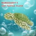 thumbnail image 4 of Niuniu Daddy 20" Turtle Stuffed Animals,3.3lb Weighted Green Sea Turtles Plush Toy, Giant Turtle Pillow with Soft Faux Fur, Gift for Baby, Kids & Adults, 4 of 16