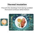 thumbnail image 6 of Wobogo Butterfly Around The Moon Placemats Coasters Set of 1 Heat-resistant Non-slip Easy to Clean Square Dinner Plate Mat, 6 of 8