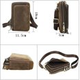 thumbnail image 6 of Vintage Leather Mens shoulder bag, Messenger Bag, mobile phone bag, waist bag, 6 of 10