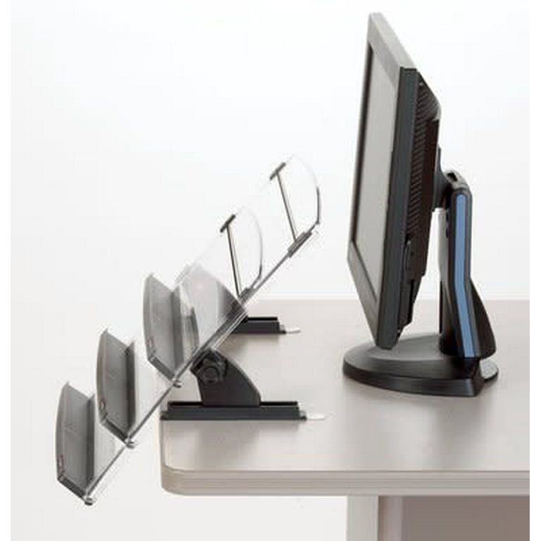 In-Line Adjustable Desktop Copyholder,150 Sheet Capacity, Plastic, Black/Clear In-Line Adjustable Desktop Copyholder,150 Sheet Capacity, Plastic, Black/Clear