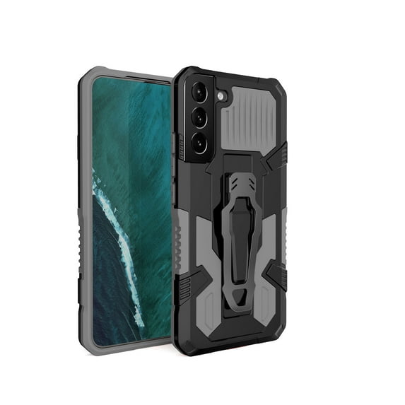 ELEHOLD Armor Case for Samsung Galaxy S23 Plus 6.6",Rugged Hybrid Full Body Protective Case Hidden Kickstand Magnetic Car Mount Anti-Scratch Shockproof Case for Samsung S23+, Gray