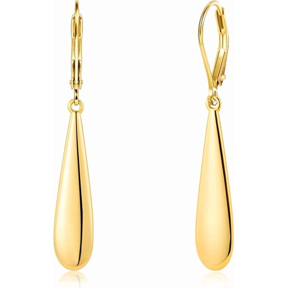 925 Sterling Silver Long Teardrop Dangle Earrings for Women Hypoallergenic Drop Leverback Earrings Trendy Silver Long Teardrop Dangle Earings for Jewelry Gifts