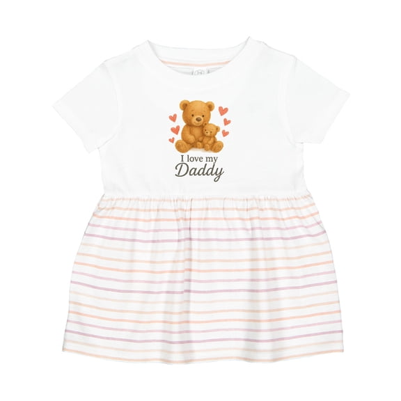 Inktastic I Love My Daddy Girls Baby Dress