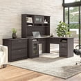 Bush Furniture Cabot L Shaped Desk w/Hutch and Lateral File
