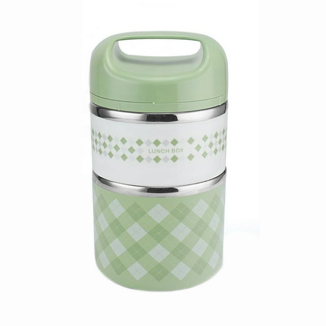 Comaie Lunch Box Thermal Double-layer Insulation Food Boxes Student Multi-layer Seal Divided Stainless Steel Metal 1 2 3 Layer Food Container
