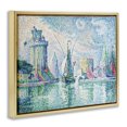 thumbnail image 4 of Stupell Industries La Rochelle Classical Signac Transportation Painting Gold Floater Framed Canvas Art Print Wall Art, 21 x 17, 4 of 10