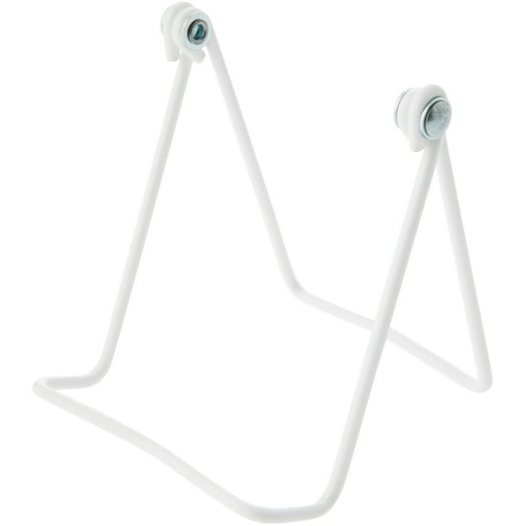 Bard's Vinyl Covered White Wire Easel Stand, 4.5" H x 4" W x 4.75" D, Pack of 12