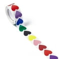 thumbnail image 3 of 8 Colors Paper Heart Sticker Rolls Valentine's Day Decals for Envelope Card Making Mixed Color 25x25mm about 500pcs/roll, 3 of 4