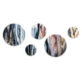 thumbnail image 3 of Designart "Monochrome Geode Tranquility I" Spiritual Stone Round Wall Art Set Of 5 - Black Traditional Living Room Wall Metal Art Set, 3 of 6