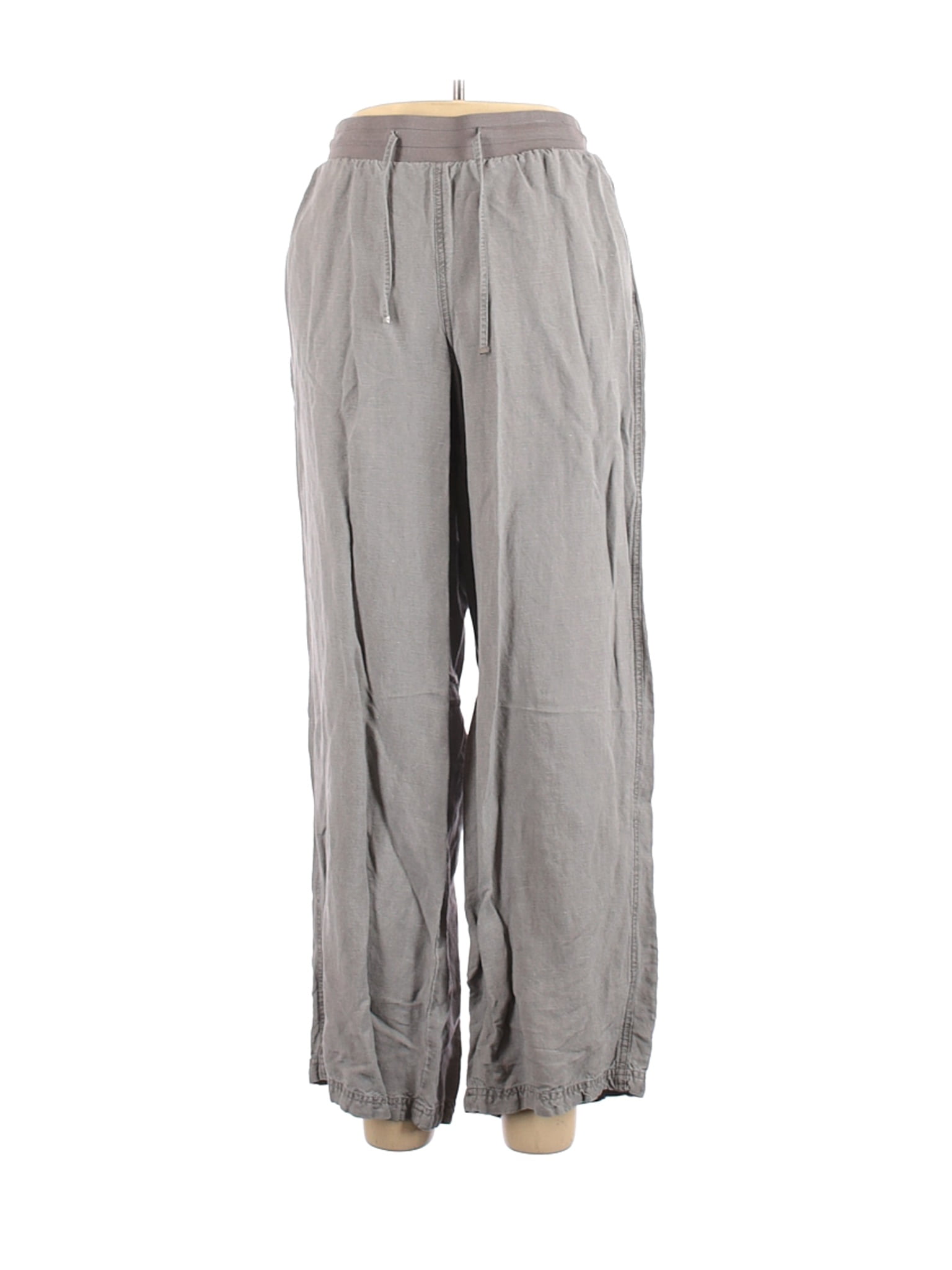 lane bryant white linen pants