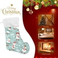 thumbnail image 4 of Coolnut Christmas Stockings Snowmen Winter , 1 Pack 17.7" Xmas Fireplace Santa Socks Christmas Tree Hanging Stockings Decoration for Christmas Holiday Xmas Gift, 4 of 6