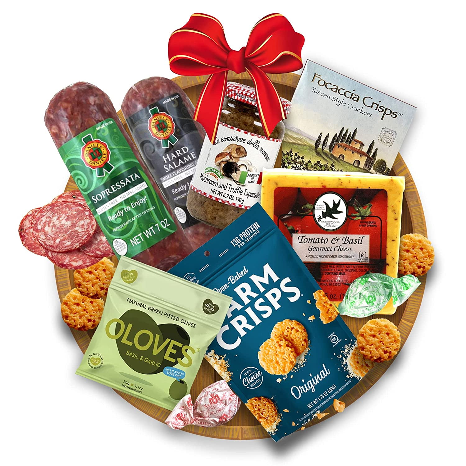 Deluxe Italian Meat and Cheese Sampler Gift Box, Meat and Cheese Gift