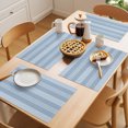 thumbnail image 5 of Blue Stripes Placemats Set of 12 Modern Simple Geometric Striped Pattern Place Mats Indoor Wipeable Table Mats Washable Cloth Dining Table Placemats for Kitchen Holiday Party Home Decor 13x19 Inch, 5 of 9