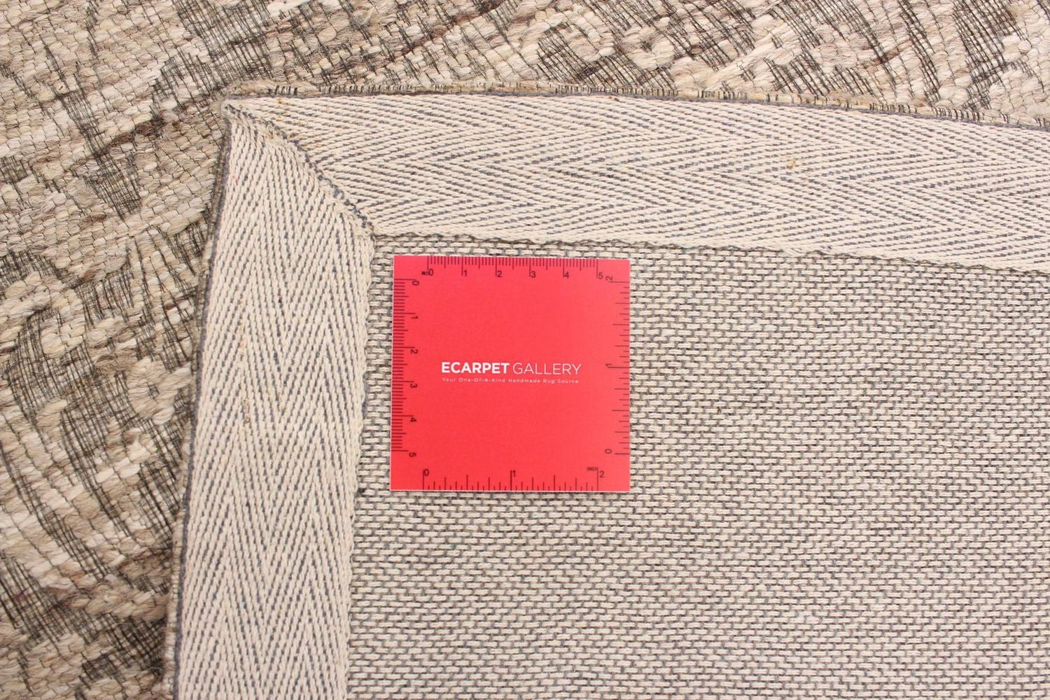 ECARPETGALLERY 4'6" x 6'6" Transitional Collage Handmade Area Rug for Living Room, Dining Room and Bedroom in Grey