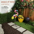 thumbnail image 5 of Alpine Corporation Metal Colorful Flamingo with Leaves Decor, 5 of 12