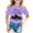 Purple, variant on Zylarhe Kids Halloween Tops Children Fashionable Casual Letter Round Neck Short Sleeve T Shirt for Kids Purple 100