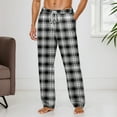 thumbnail image 3 of Men's Breathable Pajama Pant Lightweight Loungewear, Comfy Jogger Sleep Pant Long Pj Bottoms with Drawstring & Pockets (21-Black, Large), 3 of 7