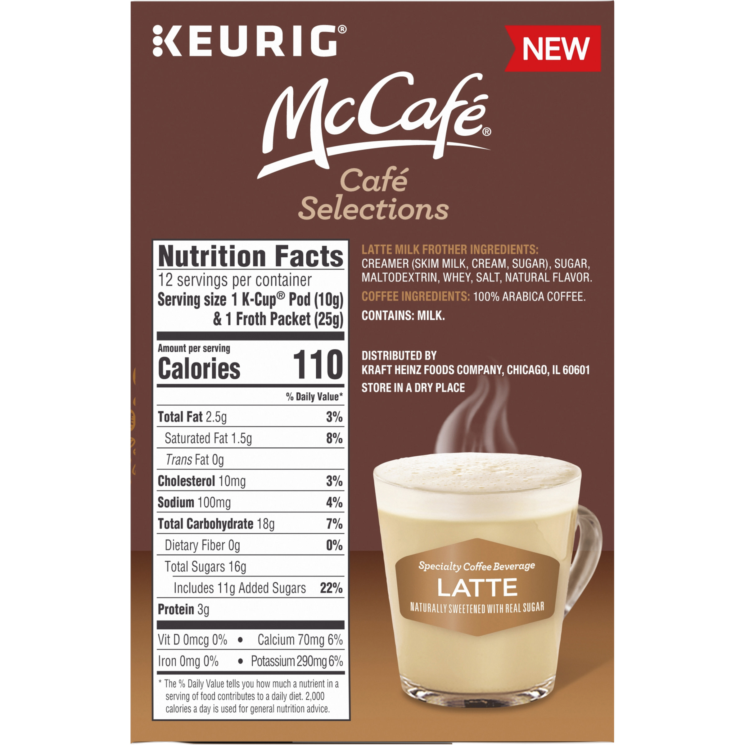 McCafe Cafe Selections Latte Coffee 