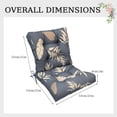 thumbnail image 2 of Eurhowing Waterproof Patio Rocking Chair Cushions 1-Piece, 3" Thick Outdoor Chair Cushion with Ties, Non-Slip Seat Pad for Garden Lawn Furniture, 1Pack, Gray Leaves, 2 of 10