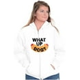 thumbnail image 3 of Funny Food Pun Joke What Up Dog Zip Up Hoodie Men's Women's Brisco Brands S, 3 of 6
