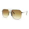 thumbnail image 4 of Oversized Iconic Plastic Nose Bridge Rectangle Officer Racer Sunglasses Gold Slate - Brown, 4 of 7