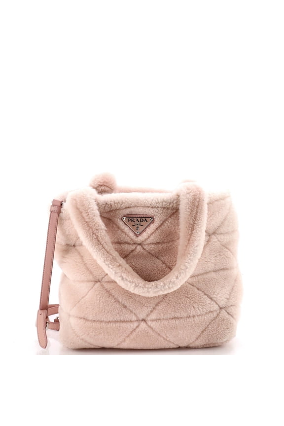 Pre-Owned Triangle Tote Quilted Shearling By Rebag