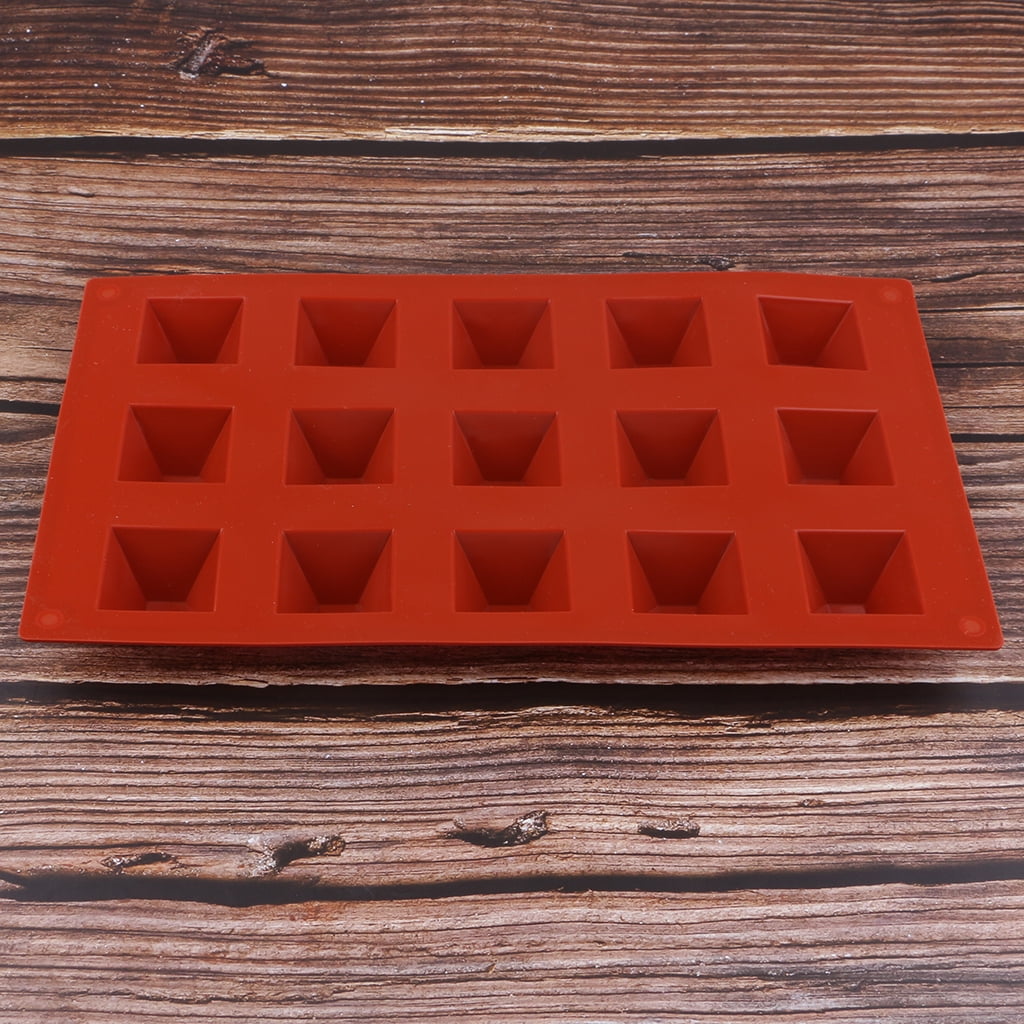 15-Cavity Pyramid Ice Tray Silicone Mold Cake Chocolate Baking Fondant Mould 15-Cavity Pyramid Ice Tray Silicone Mold Cake Chocolate Baking Fondant Mould