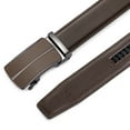 thumbnail image 4 of Sendefn Men's Leather Belt Automatic Ratchet Buckle Slide Belt for Dress Casual Trim to Fit with Gift Box(B-coffee-24,28'' to 46'' WAIST ADJUSTABLE), 4 of 7