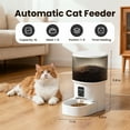 thumbnail image 4 of Automatic Cat Feeder, 4L Timed Cat Food Dispenser, Programmable Portion Control, Dual Power Smart Pet Feeder for Cats & Small Dogs, White, 4 of 8