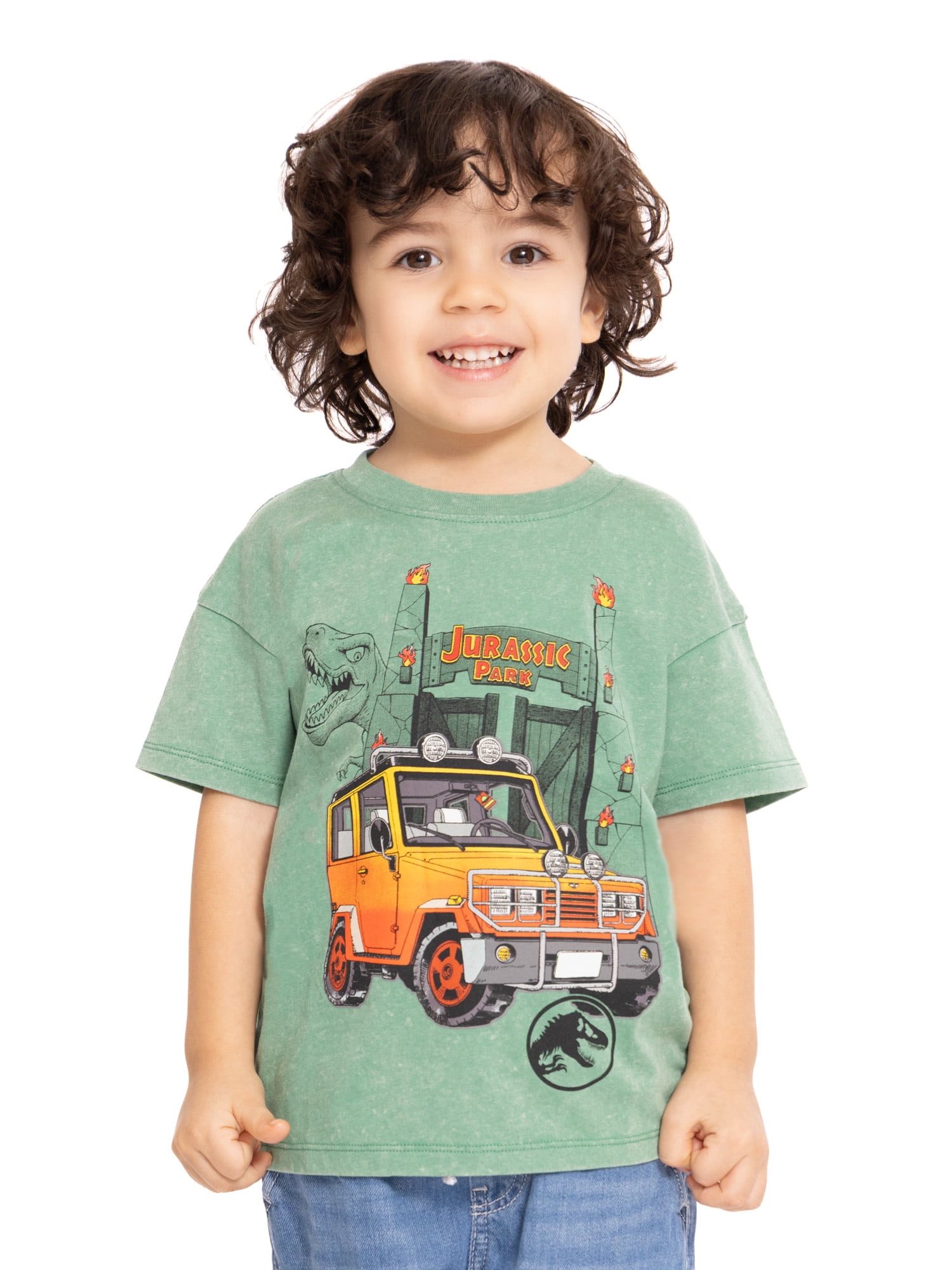 Jurassic Park Toddler Graphic Crewneck Tee with Short Sleeves, Sizes 12M-5T