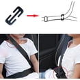 thumbnail image 3 of Ajustador de cinturón de seguridad de metal, posicionador de correa para el cuello y el hombro (negro), clip de bloqueo universal para una conducción cómoda Sincero Electrónica, 3 of 5