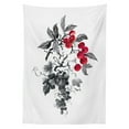 thumbnail image 3 of Ambesonne Rowan Tablecloth Rectangular Table Cover, Rural Natural Foliage, 60"x90", Grey Ruby Black, 3 of 4