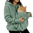 thumbnail image 6 of TAmten Women's 3 in 1 Pet Wearing Jacket, Thickened Fleece Winter Coat, Warm Full Zip Cat Carrier Hoodie Gift for Cat Owners|M, 6 of 9