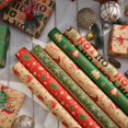 thumbnail image 5 of Wrapping Paper, Vintage Kraft Paper, Wrapping Paper, Snowman Bells, Christmas Tree Gift Paper, 5 of 5