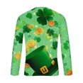 thumbnail image 5 of Blusas y camisas de manga larga con cuello redondo para hombre. Camiseta deportiva estampada para San Valentín. Camiseta de manga larga con cuello redondo. Blusas de licra para hombre., 5 of 5