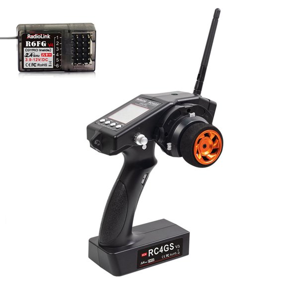 Riwcyla Radiolink RC4GS V3 Remote Control 4 Channels and R6FG with Gyro 400M Remote Controller for Car Boat Truck , perfect for daily use, outdoor activities, travel & casual occasions