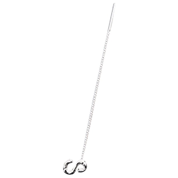 XWSHYW Clip de Oreja Pendientes Brillantes Del Alfabeto, Cadena de Oreja con Diseño de Corteza Simple de 26 Letras