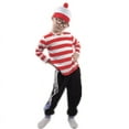 thumbnail image 1 of ¿Dónde está Wally Wally? Disfraz de personaje de anime para cosplay de Halloween para padres, 1 of 4