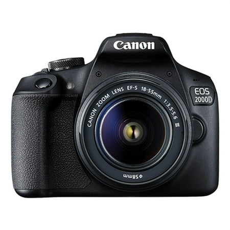 Canon EOS 2000D 24.1MP Digital SLR Camera with EF-S 18-55mm f/3.5-5.6 Lens - International Version (International Version)