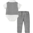 thumbnail image 2 of SANMIO Baby Boy Clothes Suits Summer Short Sleeve Dress Shirt+Vest+Tie+Pants Infant Boy Wedding Christening Outfits Set 0-24M, 2 of 8
