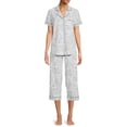 thumbnail image 6 of Secret Treasures Women's Plus Traditional Short Sleeve Notch Collar Pajamas Set, 6 of 6