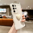 thumbnail image 2 of for Samsung Galaxy S23 Ultra Case for Women, Cute Kawaii 3D Love Heart Solid Color Curly Wavy Camera Lens Cover Shockproof Soft Silicone Phone Cover 6.8 Inch (Beige), 2 of 12