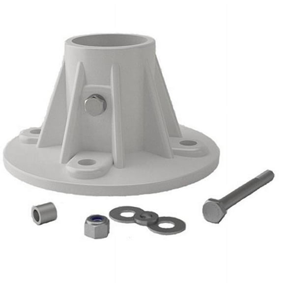 Perma Cast PF-25 Slide Flange for 1.9 in. OD Tubing Rails, Cycolac Plastic - White