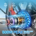 thumbnail image 3 of Elifine Peak 500W Electric Bike for Adults, 14" Foldable Electric Bicycles, 48V 7.8Ah City Commuter Cruiser Ebikes, Max 20mph, One-Piece Tire for Adults Women Teens UL2849, 3 of 11