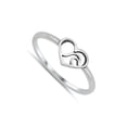 thumbnail image 4 of Ocean Heart Cutout Ring .925 Sterling Silver Band Jewelry Female Male Unisex Size 11, 4 of 4